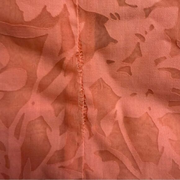 Banana Republic Orange Peach Floral Burn Out Tank Top Peachy Keen Womens Size XS - Picture 7 of 7